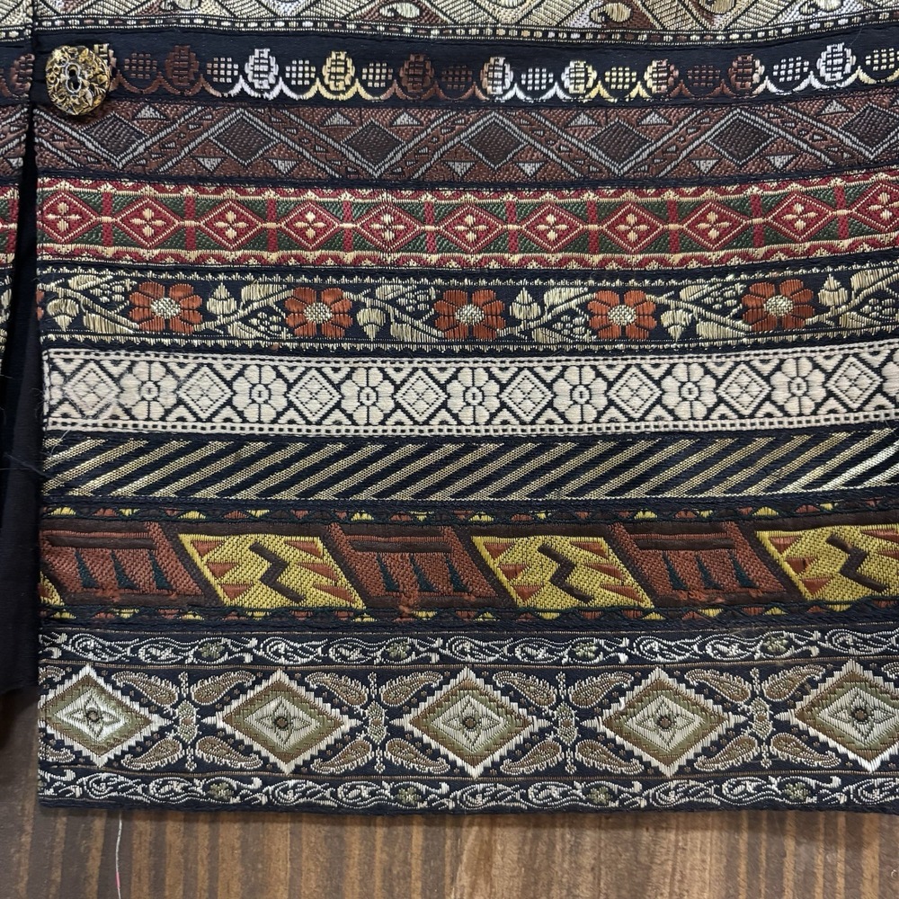 Agapo Collection Vintage Tapestry Vest Womens Large Geometric Floral Cotton - Picture 5 of 7